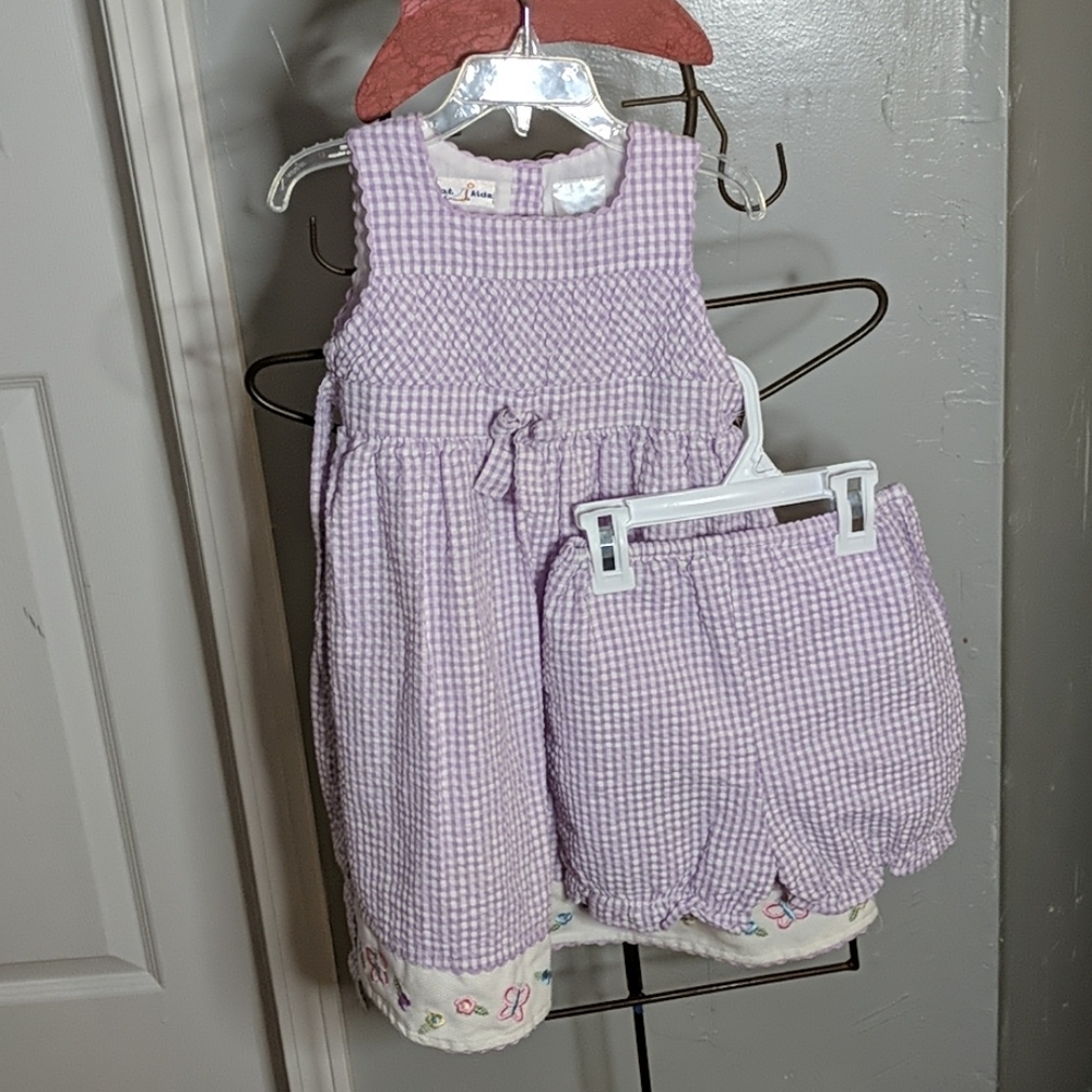 Purple Matching Dress and Short Set